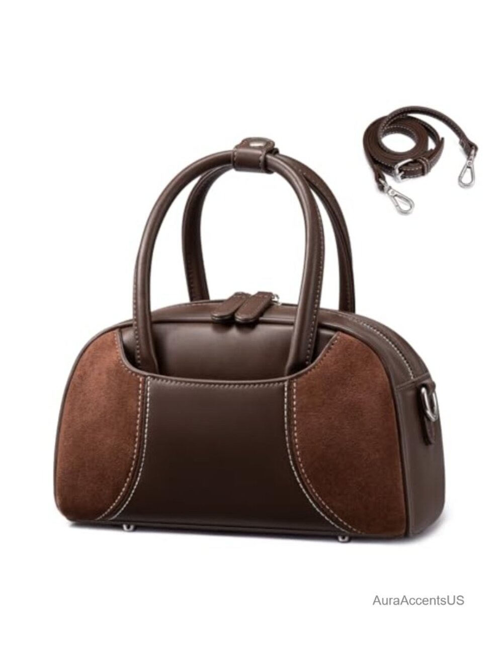 RFID Blocking Soft Leather Crossbody Bag Mini 3-in-1 Shoulder Purse